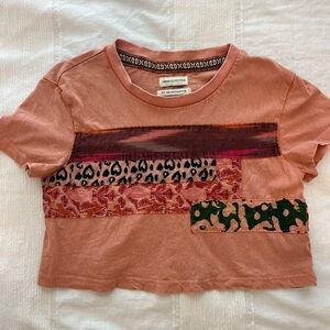 Cropped Animal Print T-Shirt